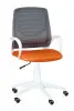 Кресло Ирис white. W02 серый.ТW-оранж. белый пластик