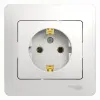Розетка 1-м СП Glossa 16А с заземл. в сборе бел. SchE GSL000142