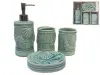 Набор для ванной 4 предмета Декор Море керамика (Ладушка)  676