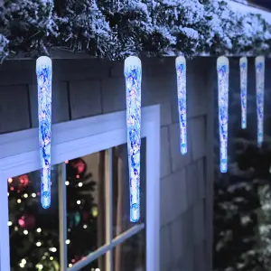 Электрогирлянда-конструкторСосульки10 шт(30 см,20 см),40 холодных LED ламп,прозр.VEGAS 24V ДУлицы