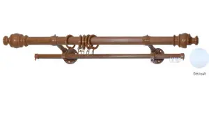 Карниз кругл. БЕЛЫЙ+шина 3,00м 5)
