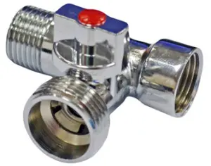 Кран для бытовой техники RVC (15) 12г х34ш х12ш шаровой тройник (Н-061116107)