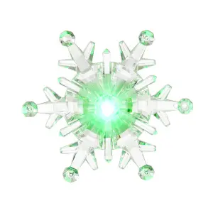 Фигурка Снежинка светодиодная на присоске VEGAS   9,59,5 см, меняет цвет, с батарейкой 48 55055