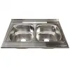Мойка MIXLINE 60x80 (0.6мм) 2-х чаш вып 3 12 18см с сифоном
