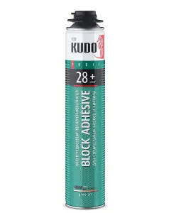 Пена - клей KUDO PROFF 28+ Проф. всесезонный (для блоков и кирпича ) 1000 мл900гр, 12шт