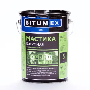 Мастика битумная гидроизоляционная (ведро 5 кг) BITUMEX  ГОСТ 30693-2000