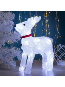 Фигура акрил. Олененок на батарейках 25х9х30 см, 24 LED, ААx3 (не в компл.), БЕЛЫЙ 2310842