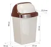 Ведро дмусора с плавающей крышкой15л РОЛЛ ТОП М2466 уп.6 Беж. мрамор