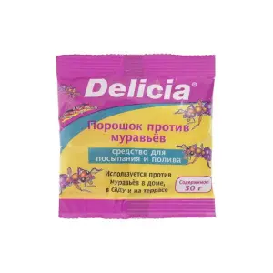 Средство от муравьев Порошок-приманка от муравьев DELICIA 30гр  250 1558-922