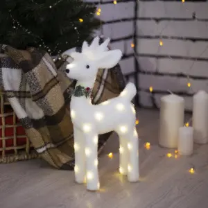 Фигура световая Белый олень, 18 LED, 30х16х9 см, фиксинг, от батар. (не в компл) 3662100