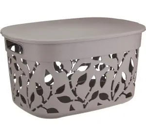Коробка ФЛОРА 25л с крышкой Французкий серый 5 М2364 Р