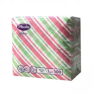 Салфетки бум. Plushe Classic dekor 2424см 100шт с рисунком