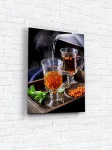 Картина на стекле Облепиховый чай 30х40, арт. WB-02-93-02