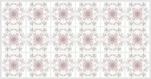 Листовые панели ПВХ 0,3мм  Мозаика цветочный орнамент 960480мм (уп.10шт)