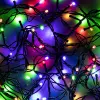 СНОУ БУМ Гирлянда эл. вьюн 20м, 400LED, мультицвет, 8 реж., ПВХ черный, коннектор, 220В 351-482