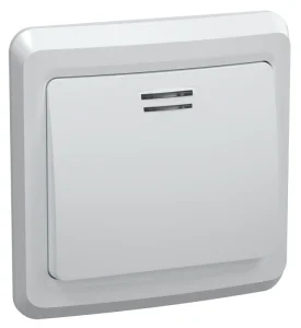 Выключатель 1-кл. СП Вега 10А IP20 ВС10-1-1-ВБ с индик. бел. ИЭК EVV11-K01-10-DM
