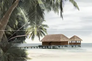 Ailand Панно из 2-х пл. Пальмы и море 400х600мм PWU11ALD4 (0,24кв.м.)