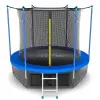 Батут с внутренней сеткой и лестницей  EVO JUMP Internal 8ft SKY диаметр 244 см (синий)   4300791