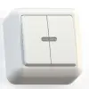Выключатель 2-кл. ОП Оптима 10А IP20 А510-387 с монтажной пластиной с инд. бел. Кунцево 8004