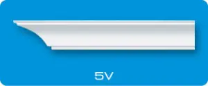 Плинтус потолочный V5 2м (80) (3434)^^