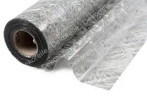 Клеенка силиконовая Dekorelle 021-1 (прозрачный фон) размер 0,820м 224021-1