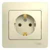 Розетка 1-м СП Glossa 16А с заземл. в сборе беж. SchE GSL000242