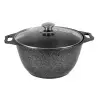 Кастрюля 2л со стеклянной крышкой, АП (темный мрамор) Кукмор кмт22а 3