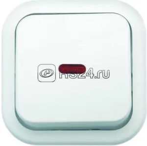 Выключатель 1-кл. ОП Валентина  10А IP20 А16-054 с индик. бел. Кунцево 7632