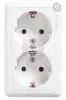 Розетка 2 СП Вессен Хит 16А сз RS16-236-Б Белая