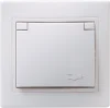 Розетка 1-м СП Кварта 16А РСб10-3-КБ с защ.крышкой с заземл. IP20 бел. ИЭК ERK15-K01-16-DM