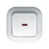 Выключатель 1-кл. СП Валентина  10А IP20 С16-068 с индик. бел. Кунцево 7645