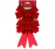 Бант на ёлку Красный блеск 14 см (набор 2 шт)185-0152
