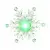 Фигурка Снежинка светодиодная на присоске VEGAS   9,59,5 см, меняет цвет, с батарейкой 48 55055