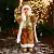 Дед Мороз В золотом костюме, с ёлочкой и подарками 23х45 см   6938355
