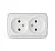 Розетка 2-м ОП Электра 16А IP20 без заземл. бел. Союз 0024