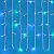 Гирлянда эл. бахрома 96LED, 2х0,5м, 16 нитей, мульти, 8 реж. ПВХ белый, коннектор 220В 351-483 ,