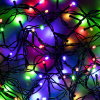СНОУ БУМ Гирлянда эл. вьюн 20м, 400LED, мультицвет, 8 реж., ПВХ черный, коннектор, 220В 351-482