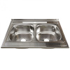 Мойка MIXLINE 60x80 (0.6мм) 2-х чаш вып 3 12 18см с сифоном