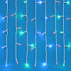 Гирлянда эл. бахрома 96LED, 2х0,5м, 16 нитей, мульти, 8 реж. ПВХ белый, коннектор 220В 351-483 ,