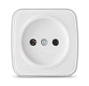 Розетка 1-м ОП Электра 10А IP20 без заземл. бел. Союз 0011
